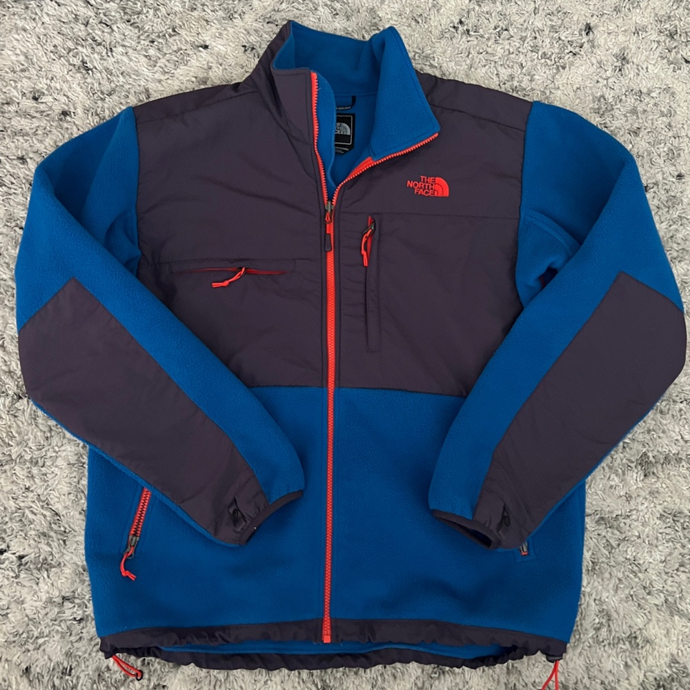 The North Face Denali Jacket Mens L Blue Fleece Polartec Outdoors Trail Vintage